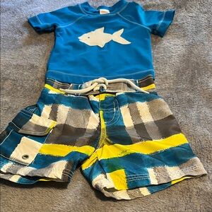 Gymboree Blue and Yellow Kids Swim Set